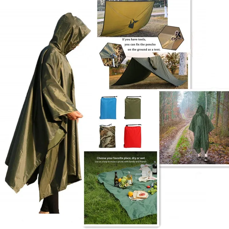 3 In 1 Outdoor Military Waterproof Raincoat
