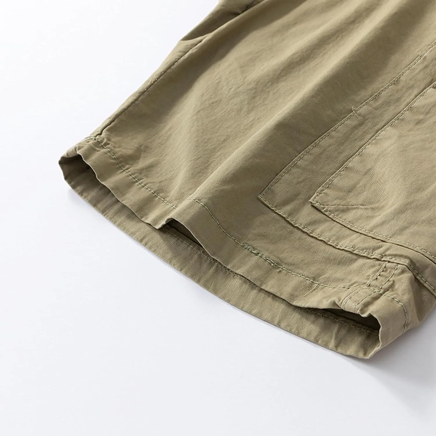 ADHOWBEW Hiking Shorts Men Tactical Summer Below Knee Relaxed Carpenter with Cell Phone Pocket Stretch Trunks