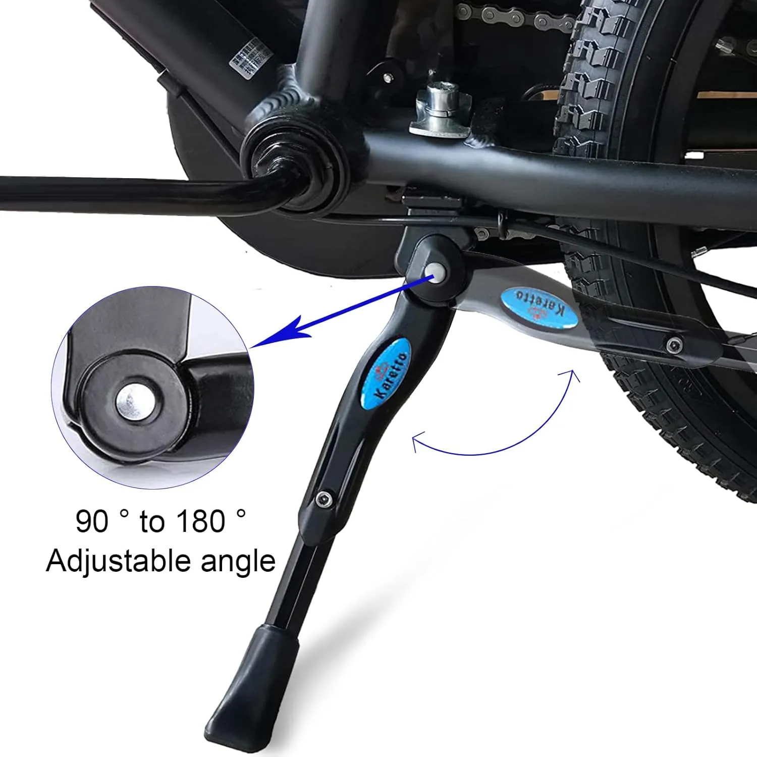 Adjustable Aluminum Alloy Bicycle Kickstand - Center Mount, Supports 16-22 Inch Mountain & Road Bikes