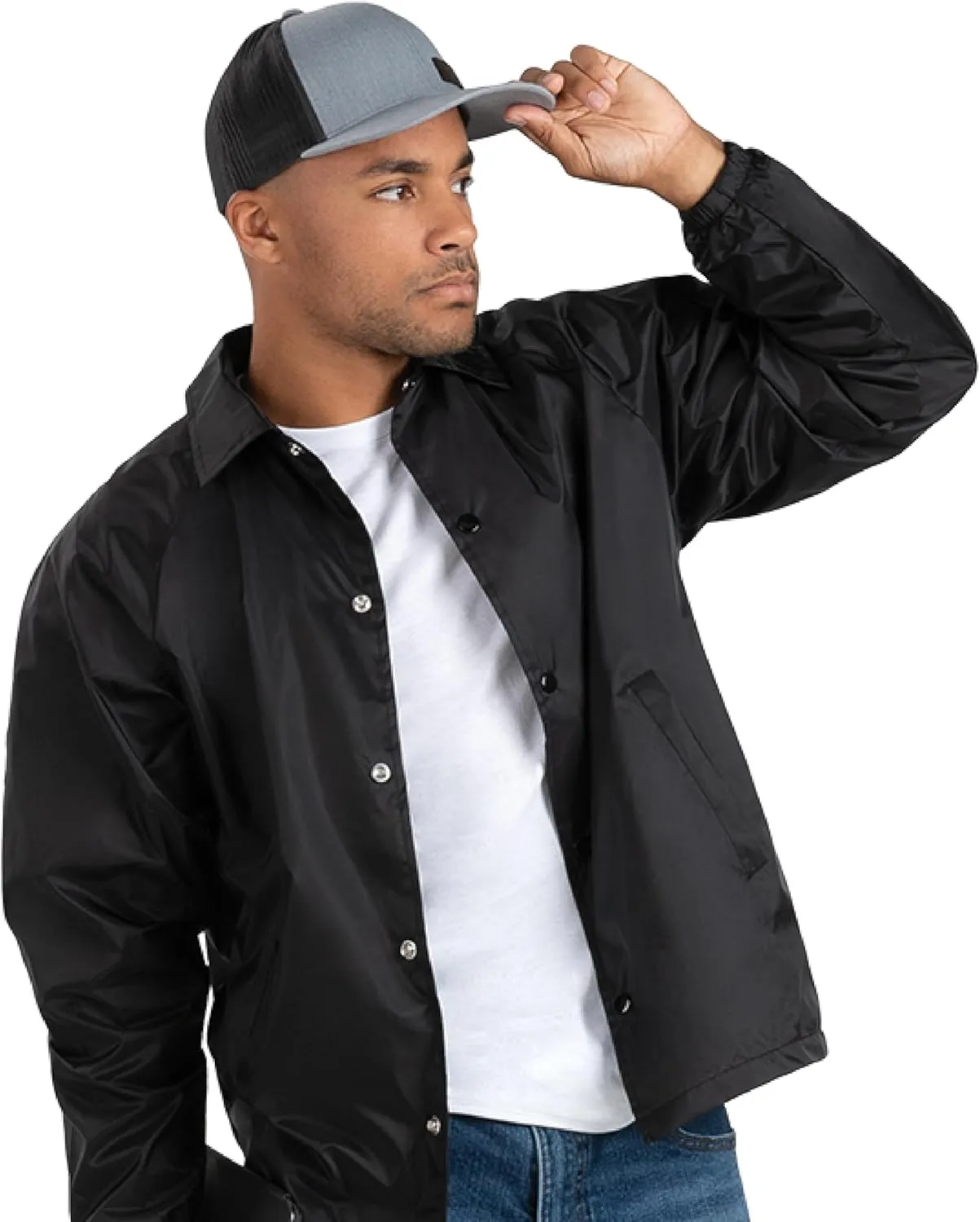 Augusta Sportswear Nylon Coach's Jacket/Lined - Rain-Ready, Water-Resistant Outerwear for Coaches & Outdoor Activities