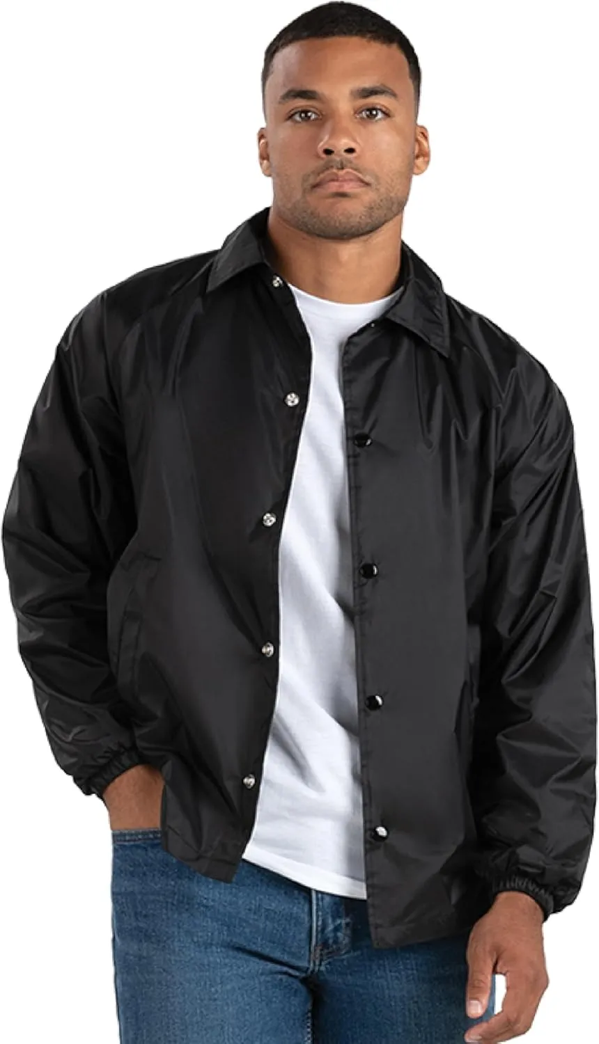 Augusta Sportswear Nylon Coach's Jacket/Lined - Rain-Ready, Water-Resistant Outerwear for Coaches & Outdoor Activities