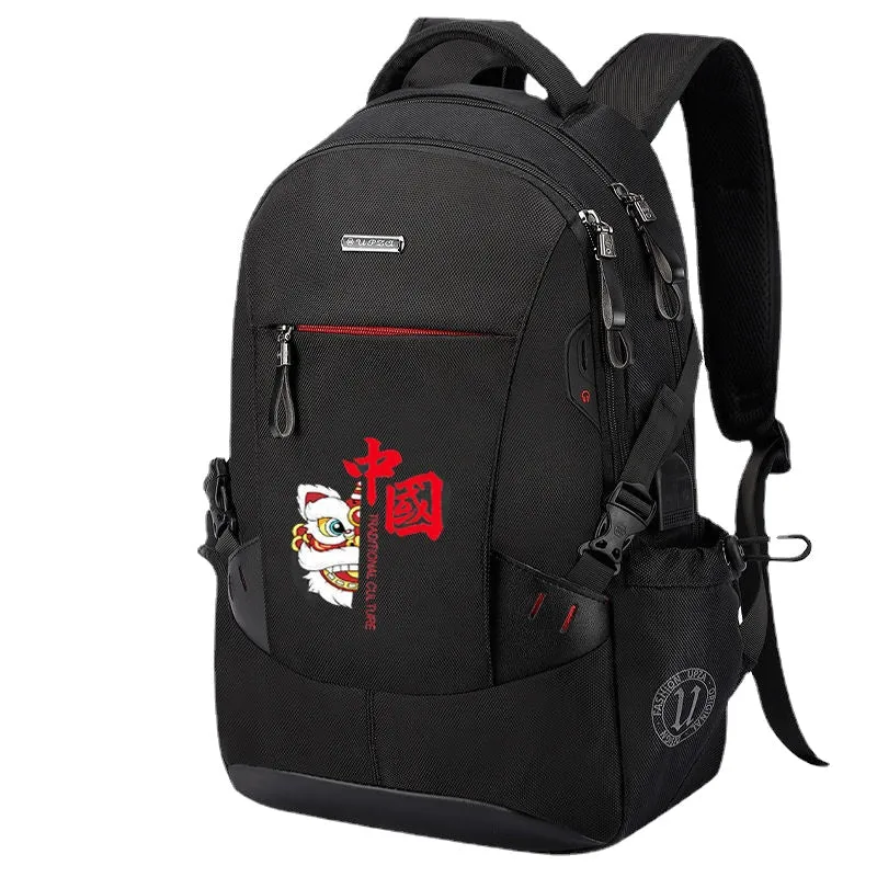 Backpack Men's  Men's Casual Business Computer Bag Schoolbag Men's Trendy Korean Style Large Capacity Travel Bags Men's