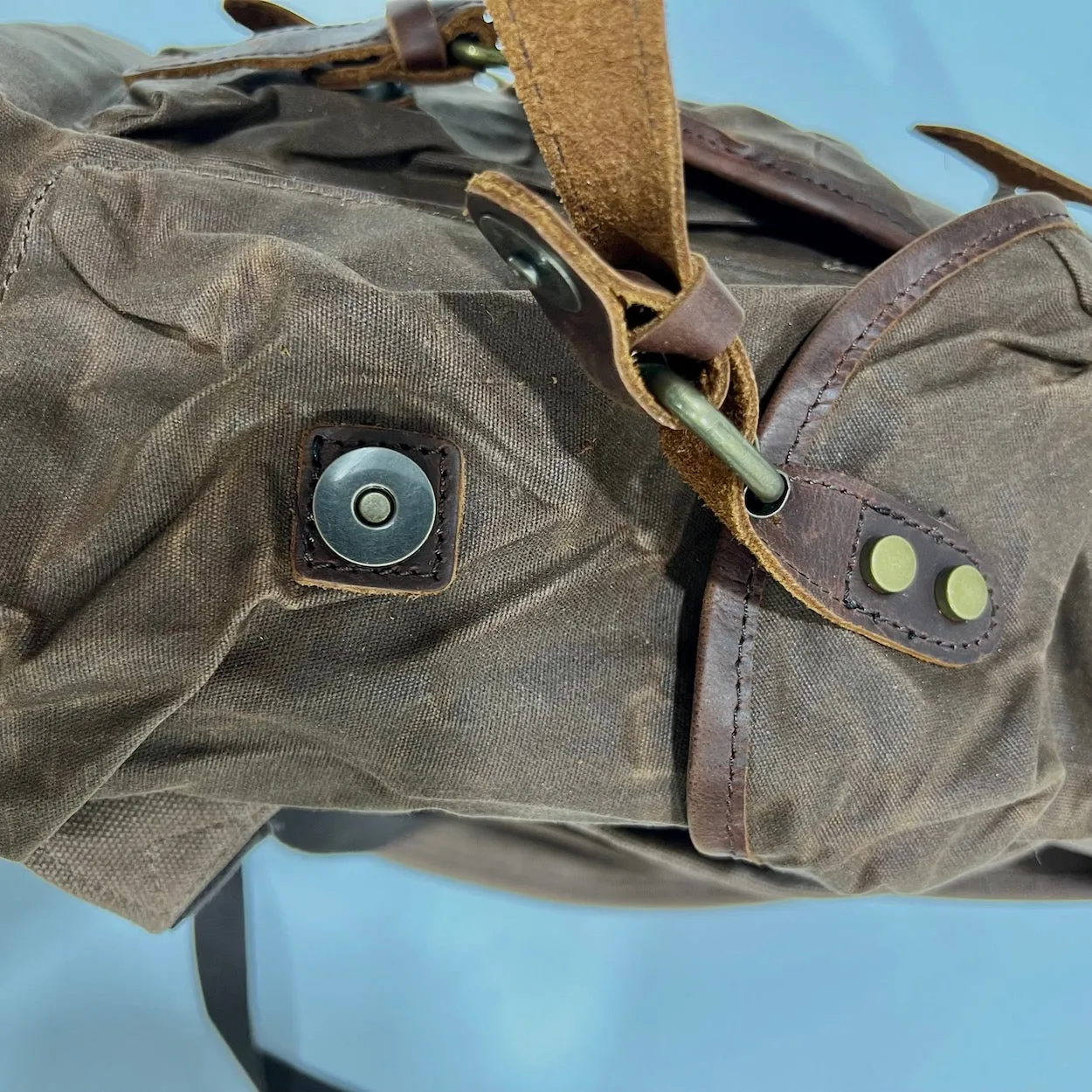 Backpack Ranch Clothing Large Waxed Canvas & Leather