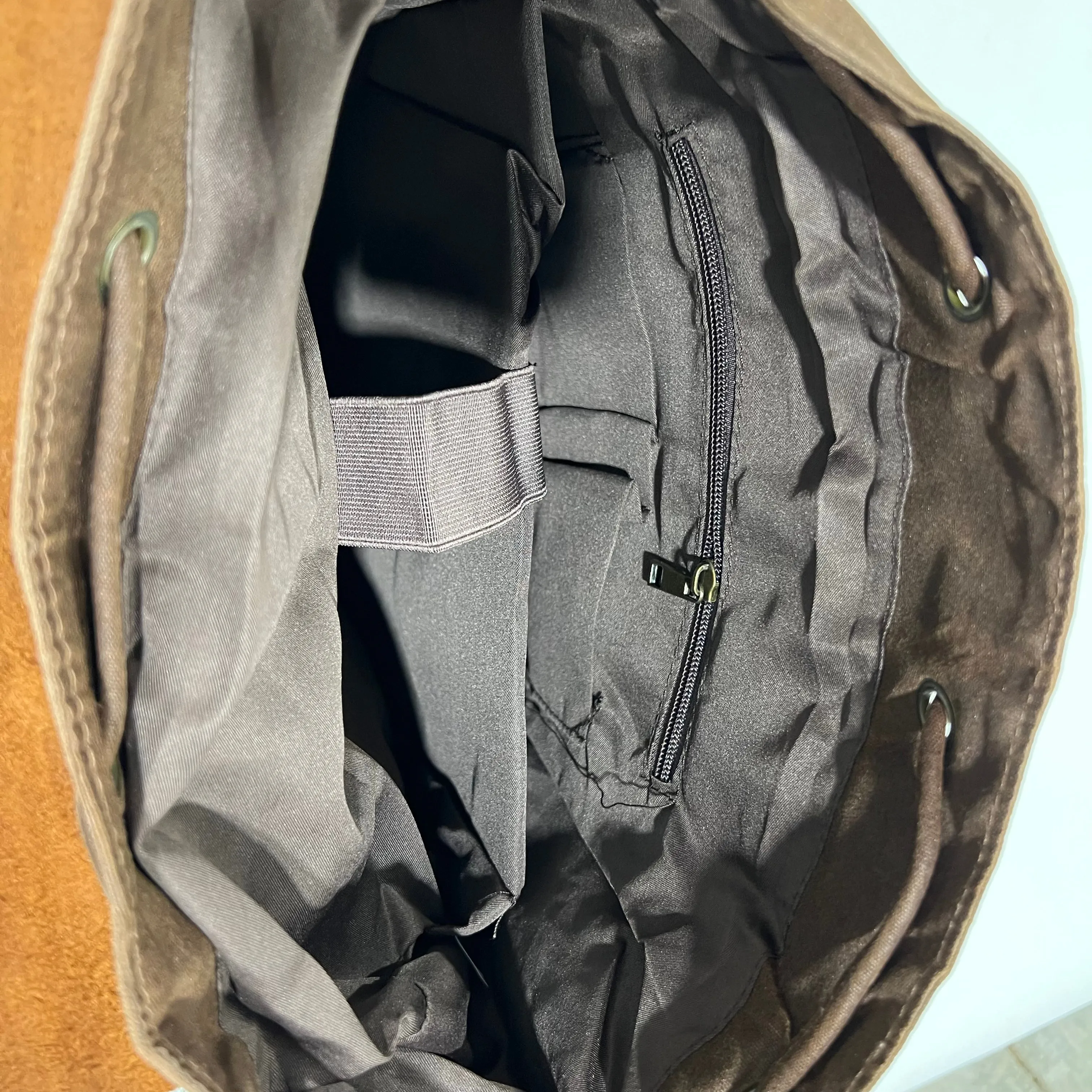Backpack Ranch Clothing Large Waxed Canvas & Leather