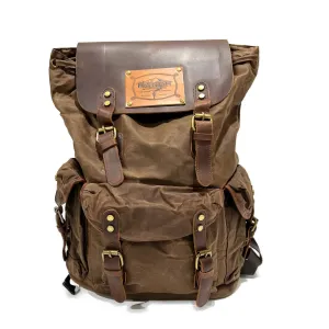 Backpack Ranch Clothing Large Waxed Canvas & Leather