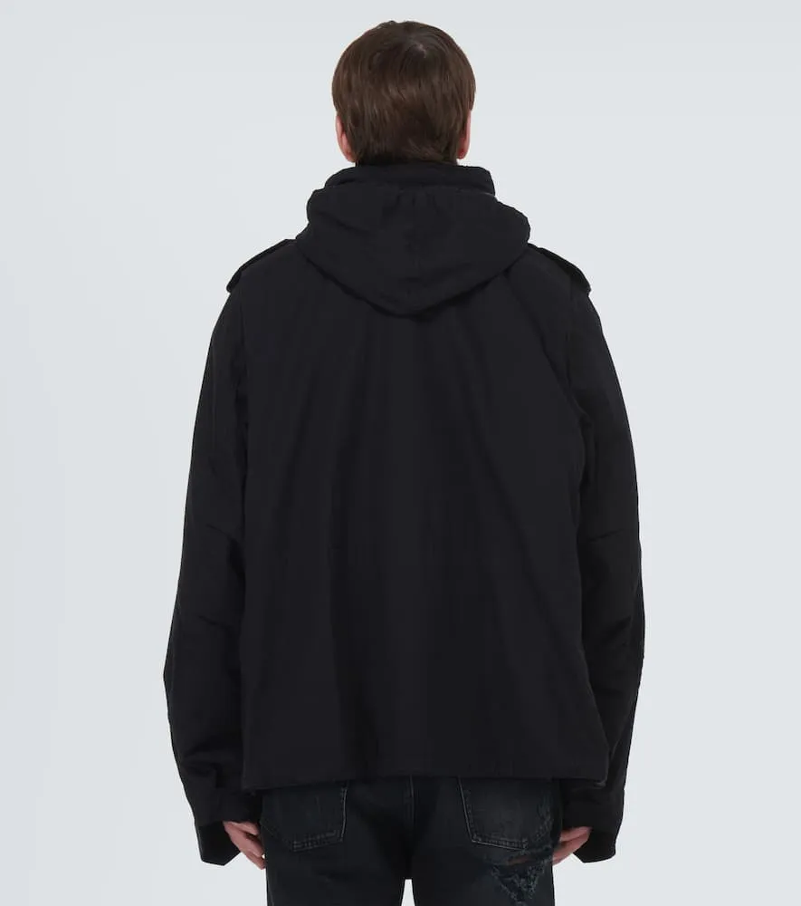 Balenciaga Distressed cotton parka