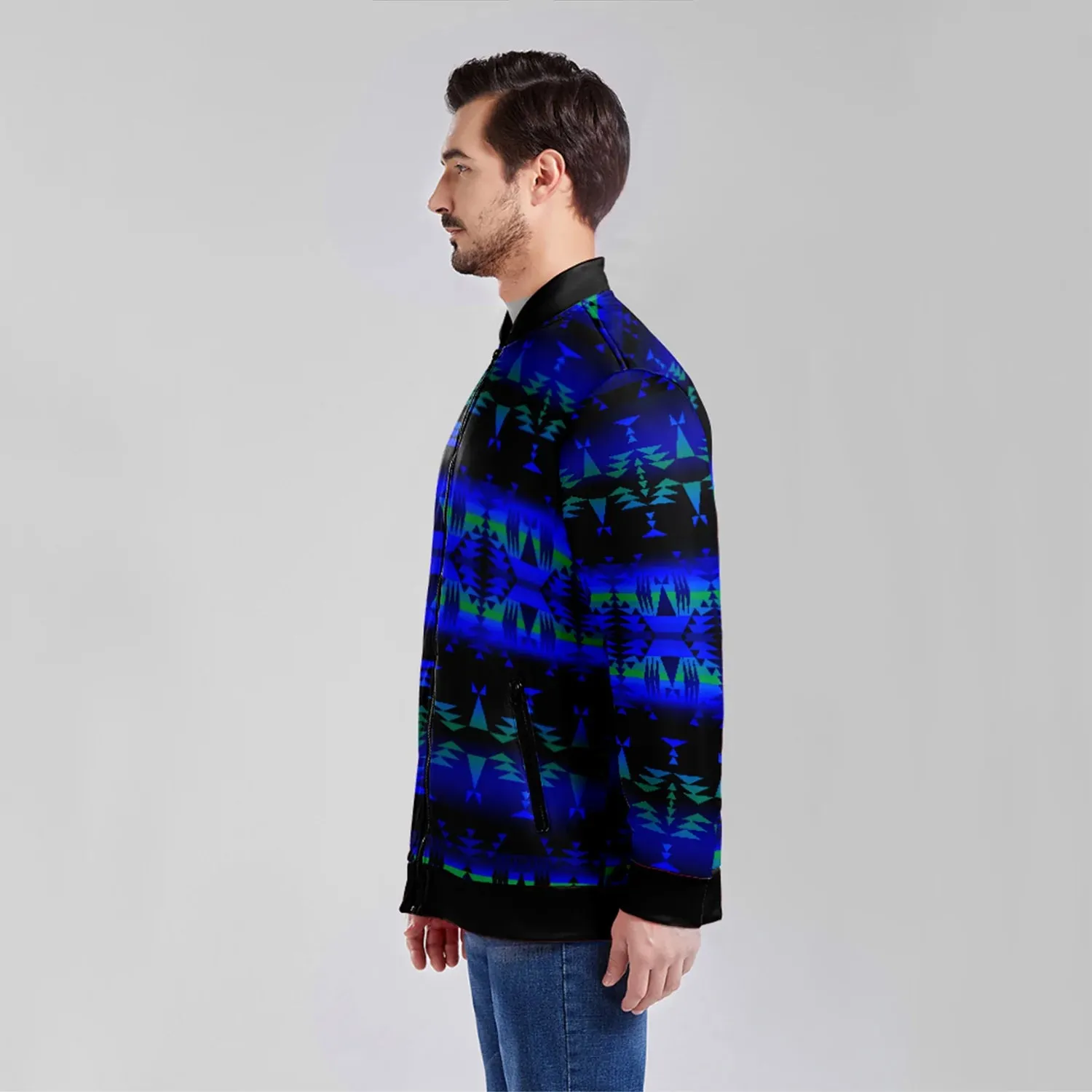 Between the Blue Ridge Mountains Zippered Collared Lightweight Jacket