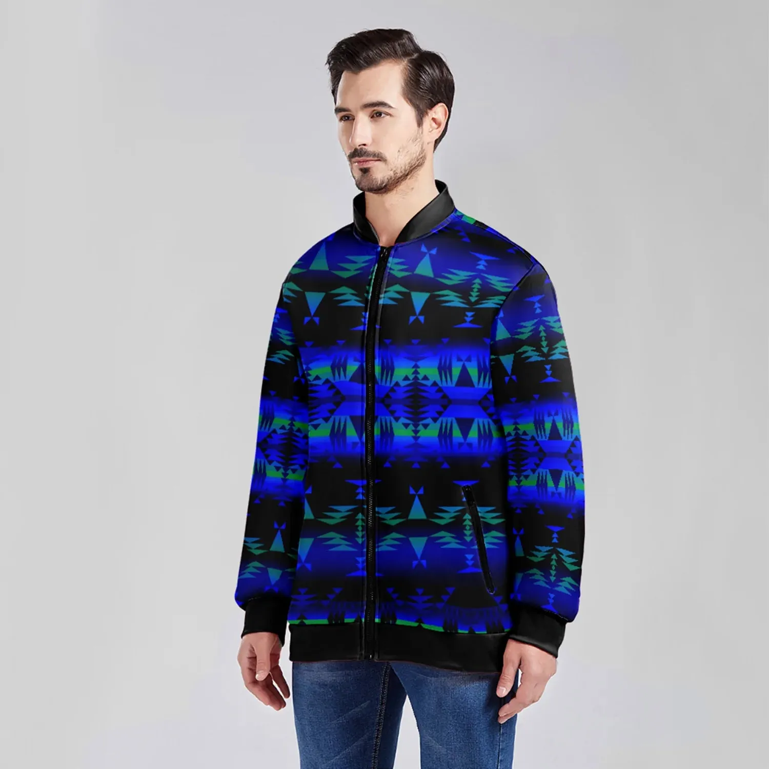 Between the Blue Ridge Mountains Zippered Collared Lightweight Jacket