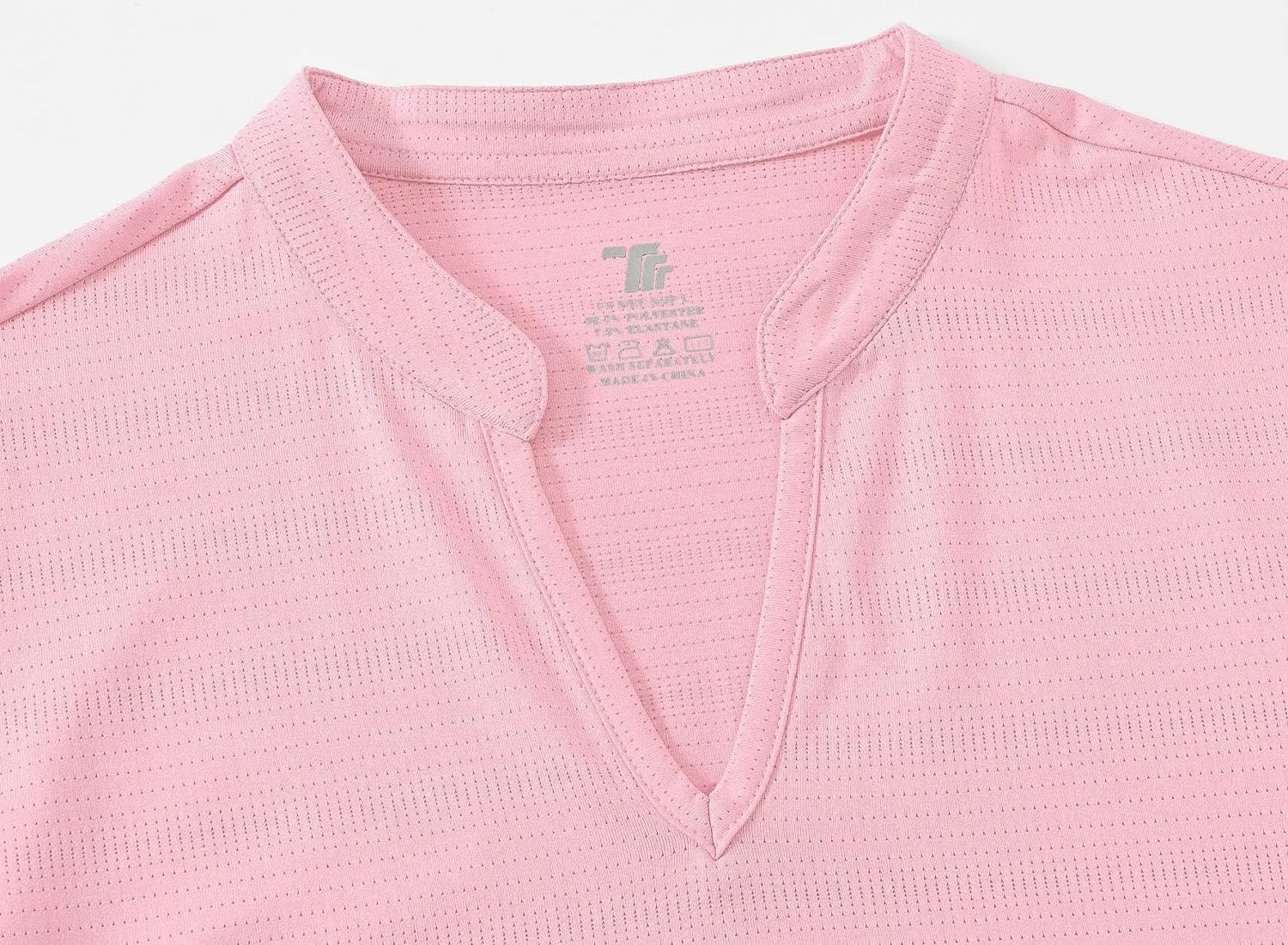 BGOWATU Womens Golf Polo Shirts Short Sleeve V-Neck Collarless Tennis T-Shirt Quick Dry Lightweight Tops