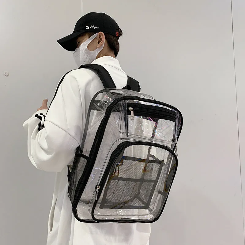Clear Backpack PVC Backpack Large Capacity
