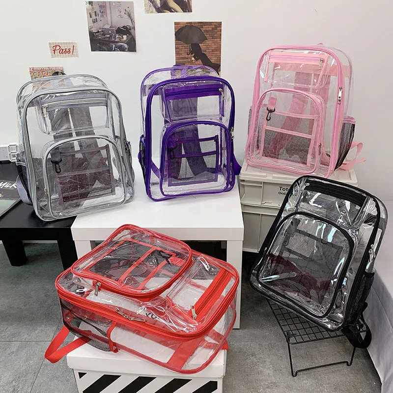 Clear Backpack PVC Backpack Large Capacity
