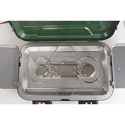 Coleman Eventemp 3 Burner Propane Stove Green, 5-drawer