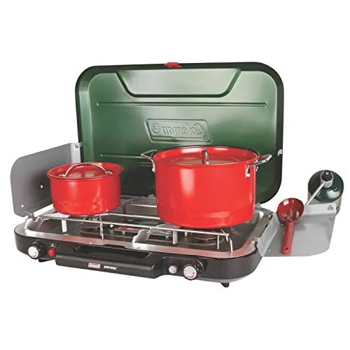 Coleman Eventemp 3 Burner Propane Stove Green, 5-drawer