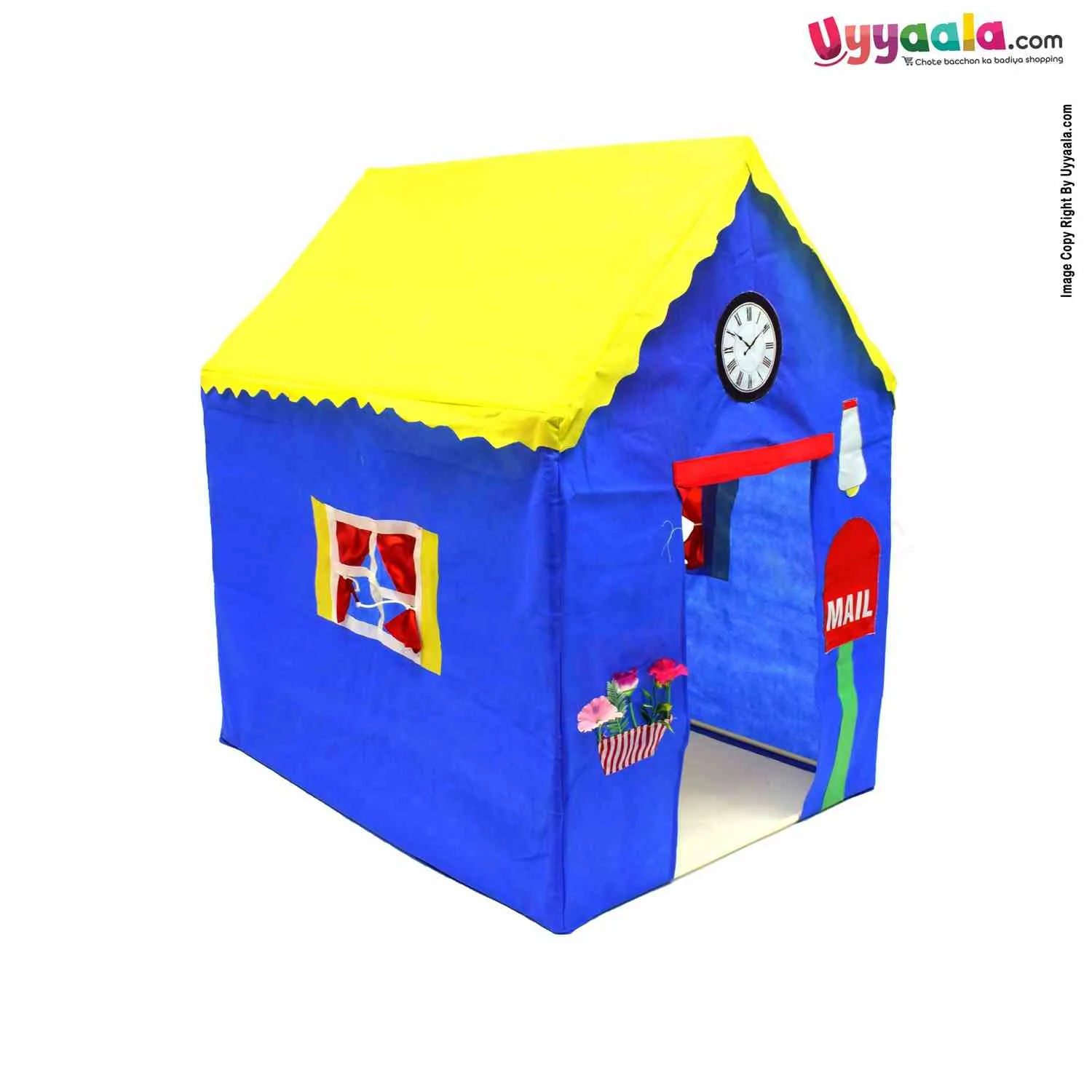 CUDDLES My House Play Tent Water Proof with Removable Pipe Tent House for Kids 3 Y Age - MultiColor