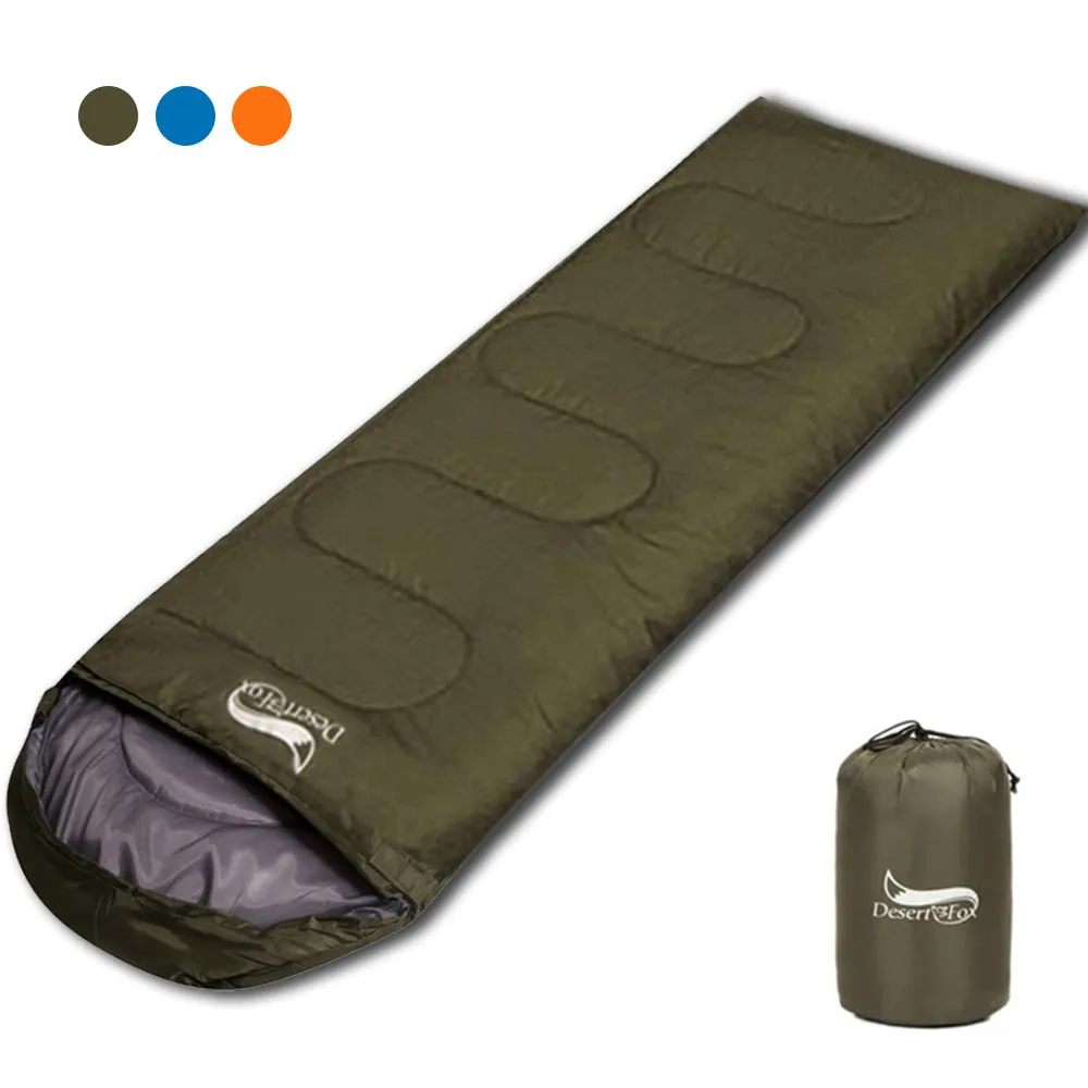 Desert&Fox Ultralight 1KG Portable 3 Season Hiking, Camping, Backpacking Sleeping Bag with Sack