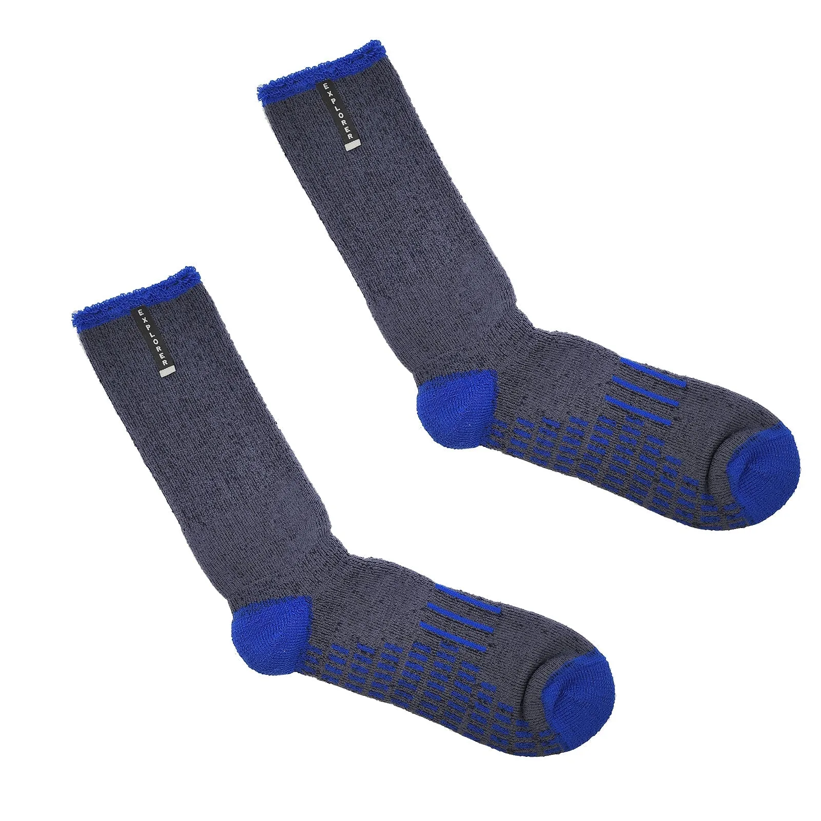 Explorer 5 Pair Extreme Impact Crew Mens Work Thick Wool Socks Navy SZSC2W Bulk Bonds