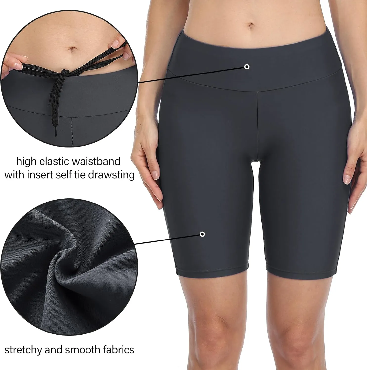 Firpearl Women's Swim Shorts UPF50  Sport Board Shorts Plus Size Tankini Swimsuit Bottom