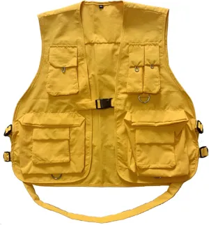 HaoMay Women's Outdoor Fishing Safari Buckle Vest Multi-pocket Photography Vest
