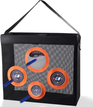 Hely Cancy Portable Shooting Practice Target Toy Storage Mesh Bag Compatible with Nerf Darts for Kids 6 