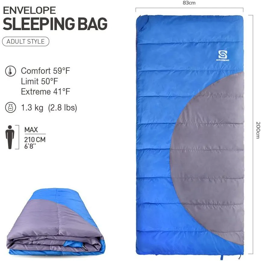 HOLLEGEND Sleeping Bag - Envelope Lightweight Portable