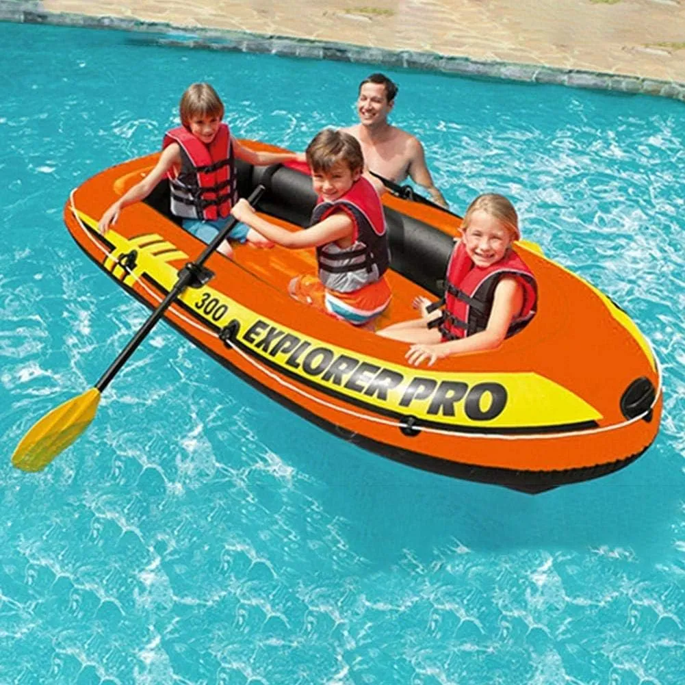 Inflatable Boat,Boat Set,Inflatable Kayak Fishing Boat Inflatable Drifting Diving Boat Set with 2 Paddles and Manual Pump,Two-Person Boat