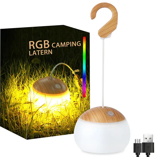 LED Camping Tent Light With RGB Light 2 Pack