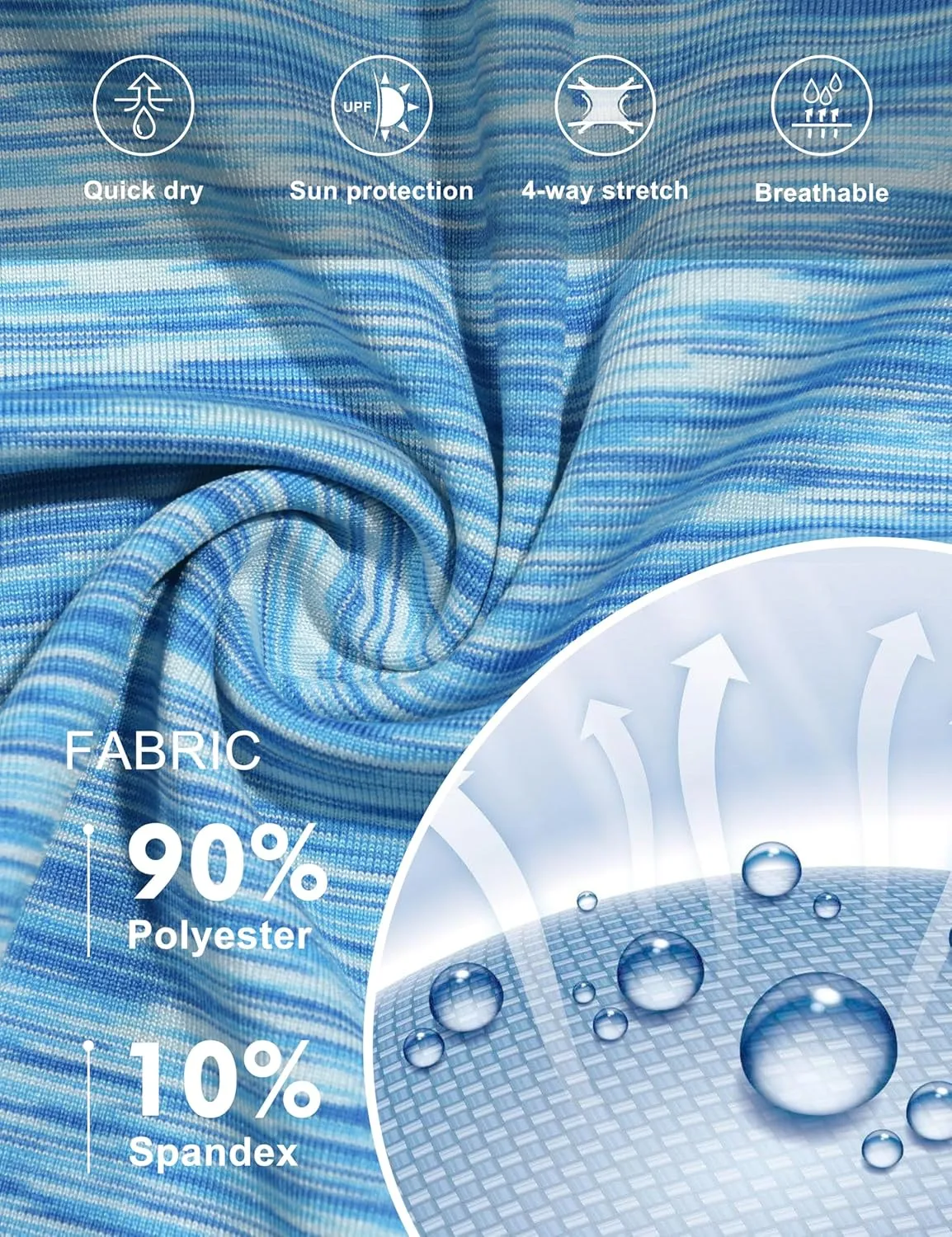 Little Donkey Andy Women's Golf Polo UPF 50  Stretch Quick Dry Lightweight Tennis Collared Shirt