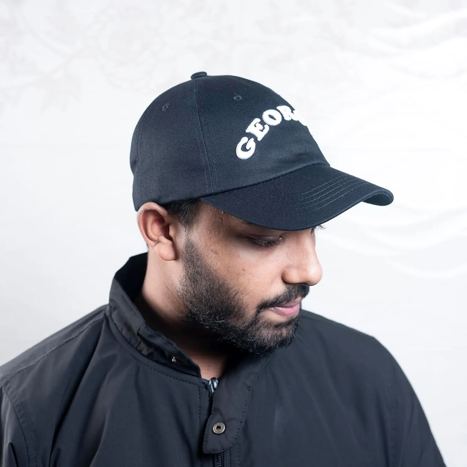 Men Women Fashion Baseball Cap, 100% Cotton Twill, Black, Unisex-Adults