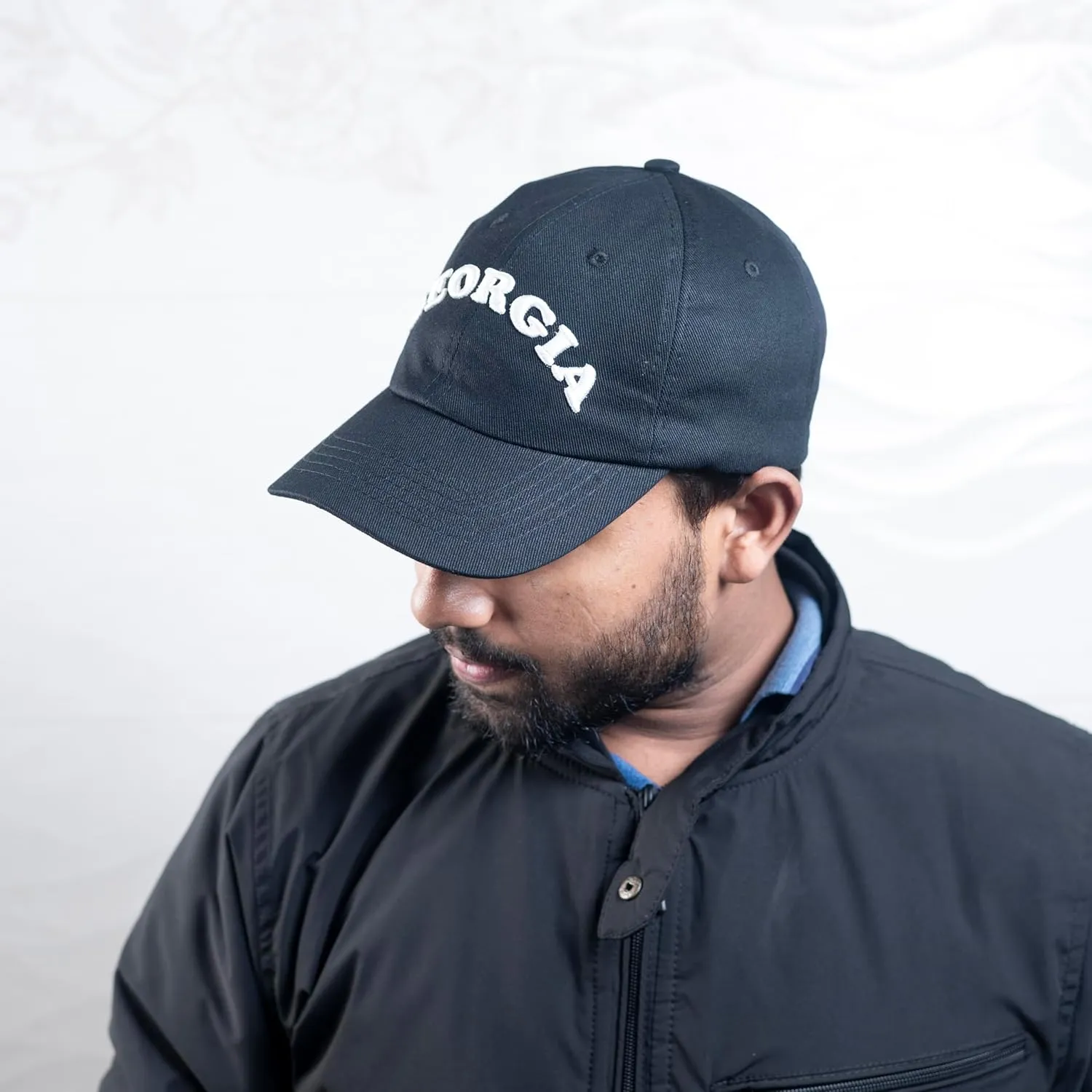 Men Women Fashion Baseball Cap, 100% Cotton Twill, Black, Unisex-Adults