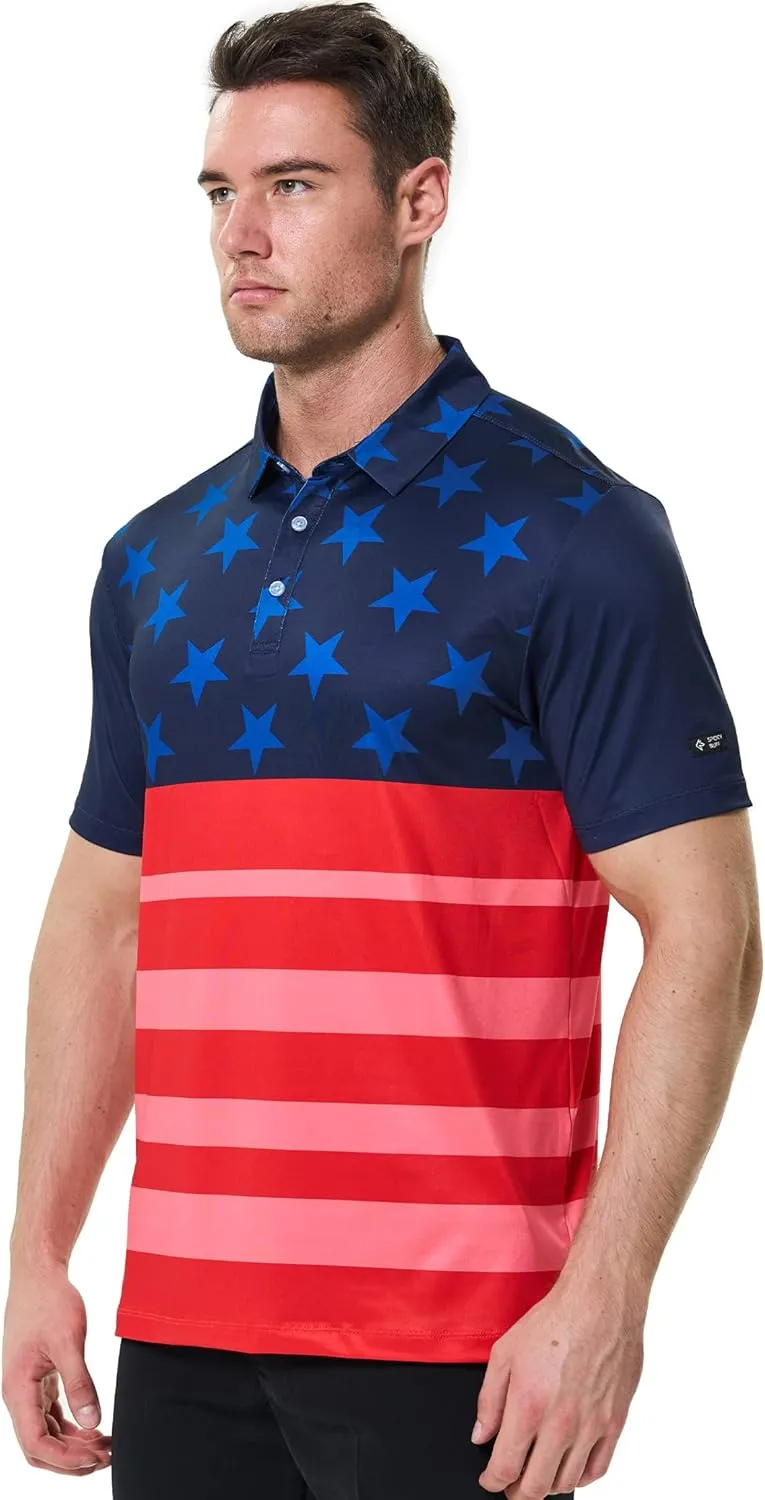 Men's Golf Polo Shirt - Standout Performance Quick-Dry Golf Polo Shirts for Men