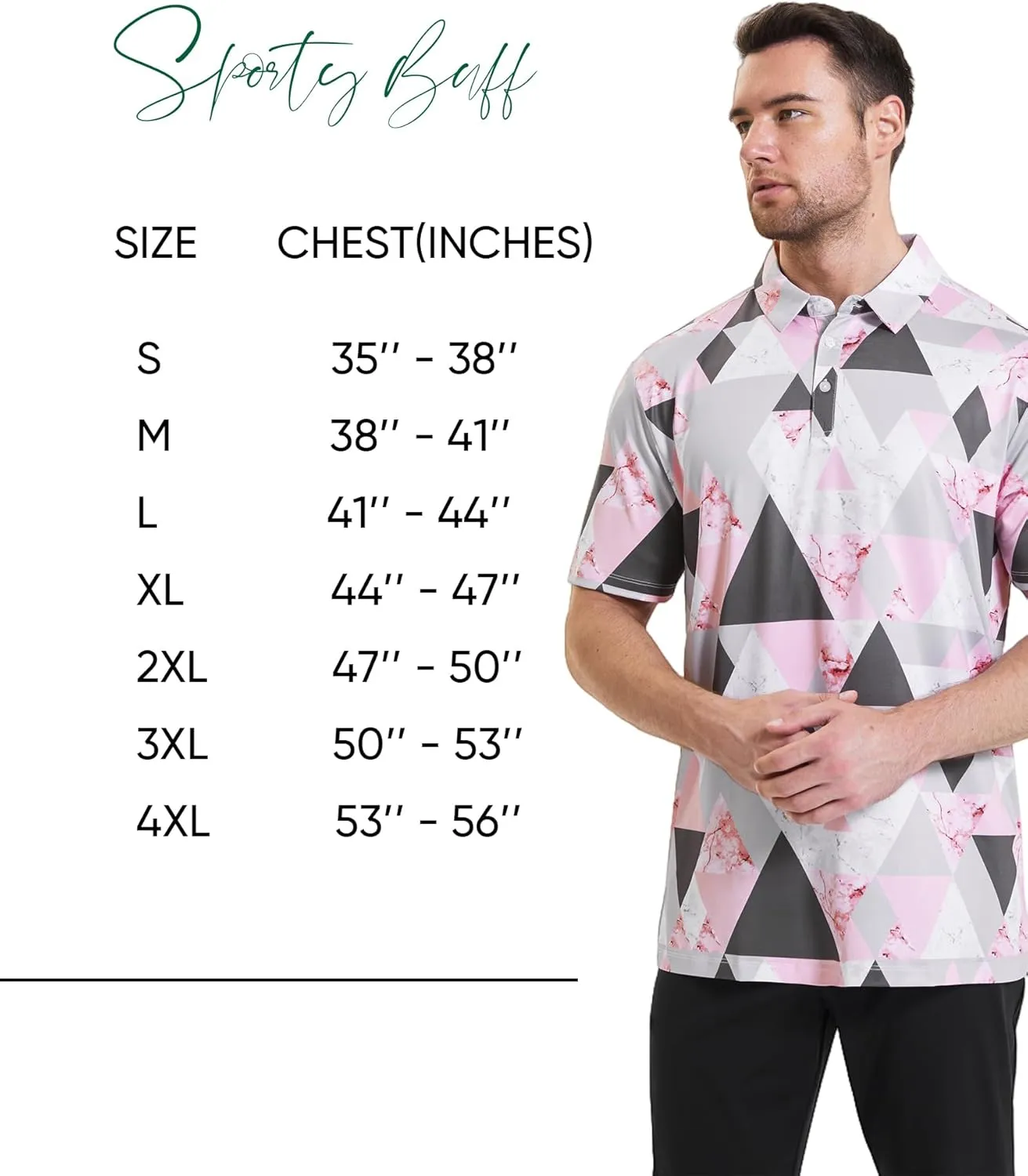 Men's Golf Polo Shirt - Standout Performance Quick-Dry Golf Polo Shirts for Men