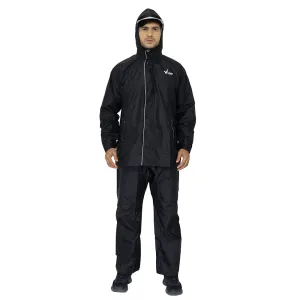 Men's Raincoat - Reversible, Waterproof, Double Layer | Includes Zipper Bag | L-Size | Black