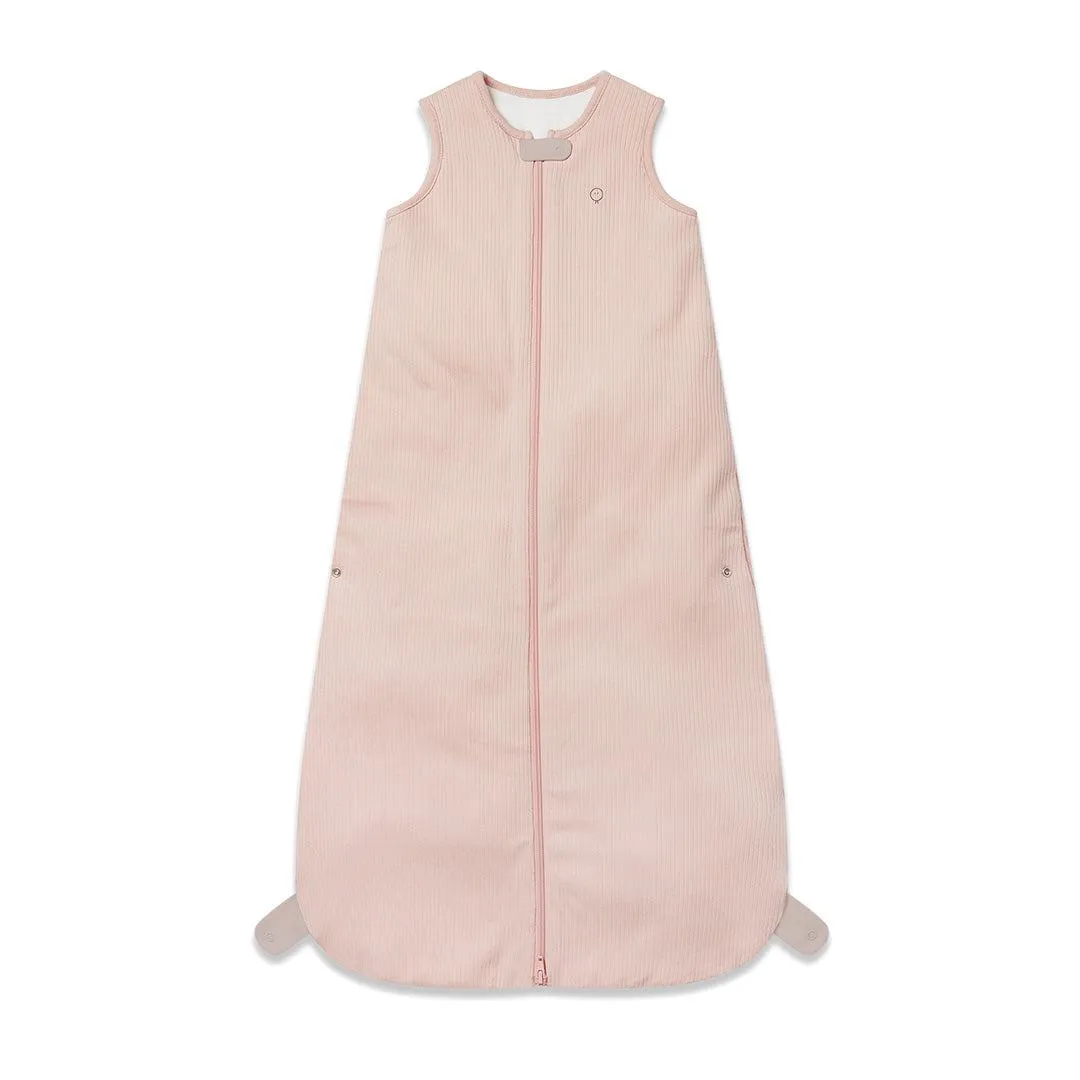 MORI Ribbed Front Opening Year Round Sleeping Bag 1.5 TOG - Blush