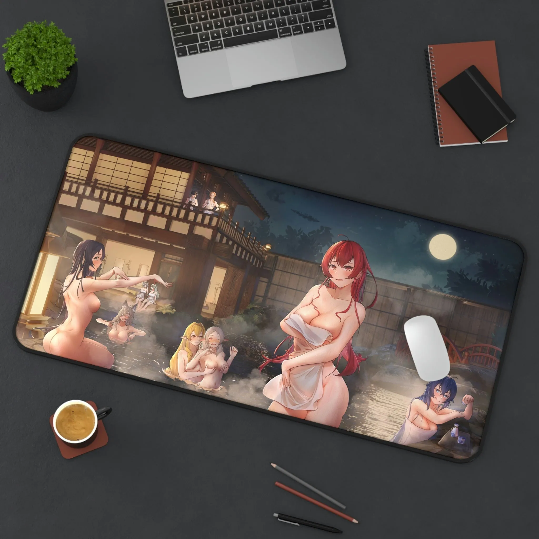 Mushoku Tensei Sexy Mousepad - Hot Onsen Ecchi Desk Mat - Anime Playmat