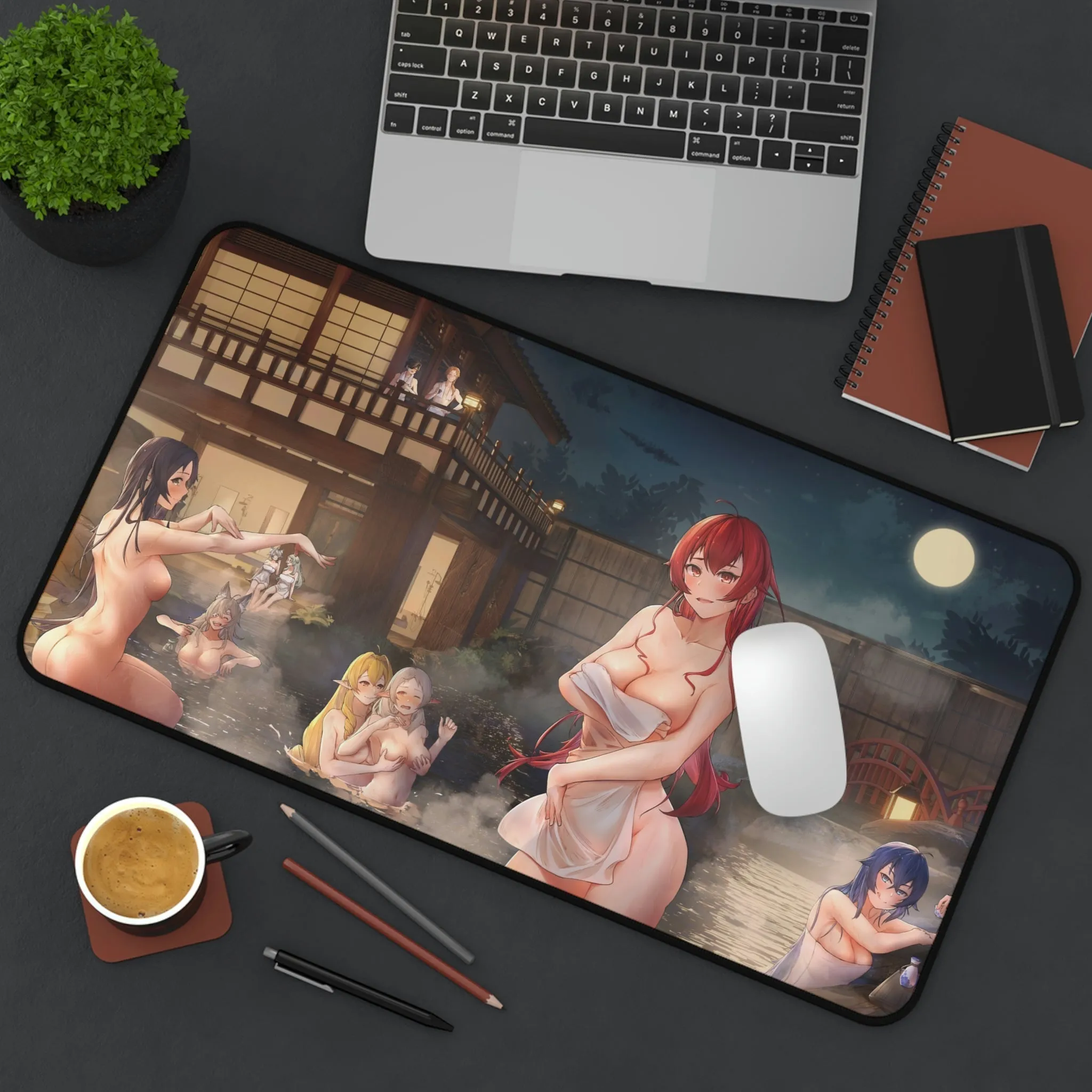 Mushoku Tensei Sexy Mousepad - Hot Onsen Ecchi Desk Mat - Anime Playmat
