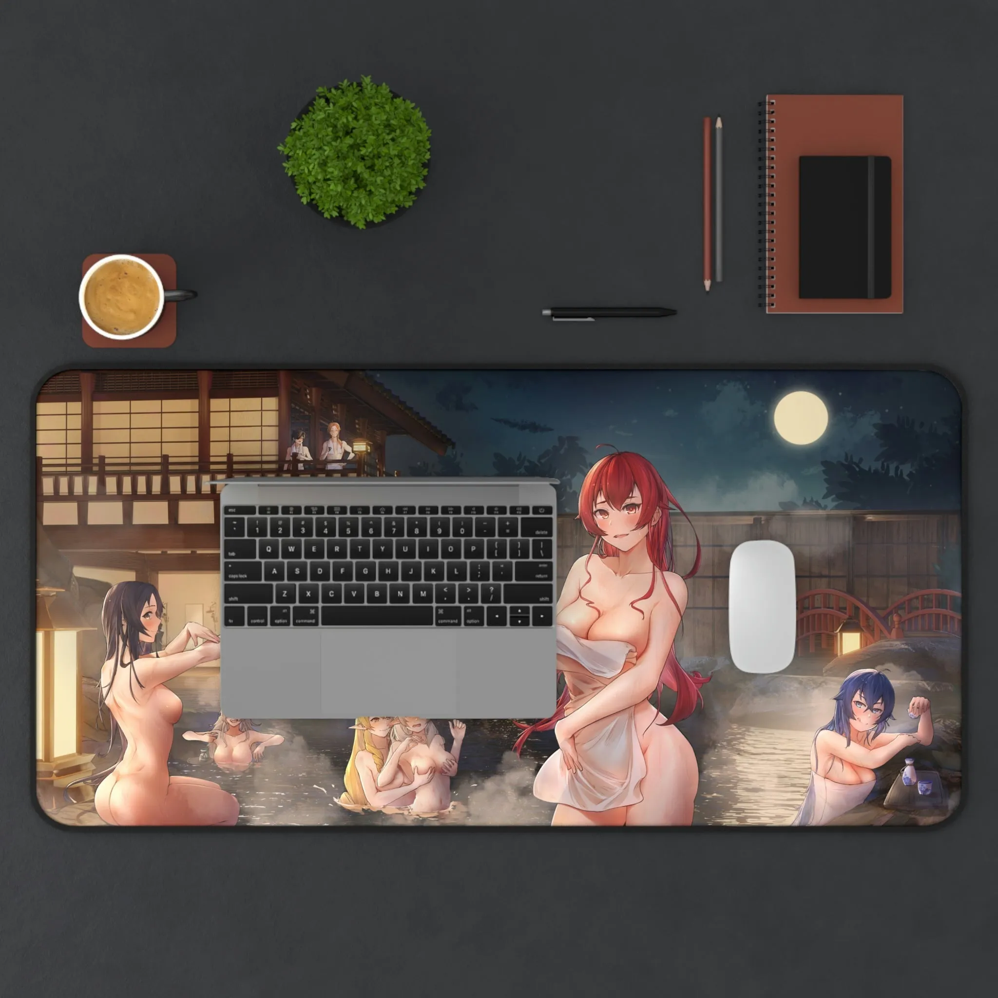 Mushoku Tensei Sexy Mousepad - Hot Onsen Ecchi Desk Mat - Anime Playmat