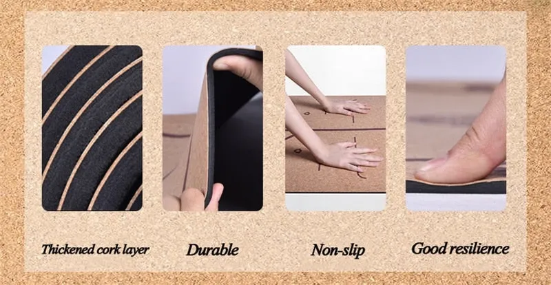 Natural Cork TPE Yoga Fitness Mat