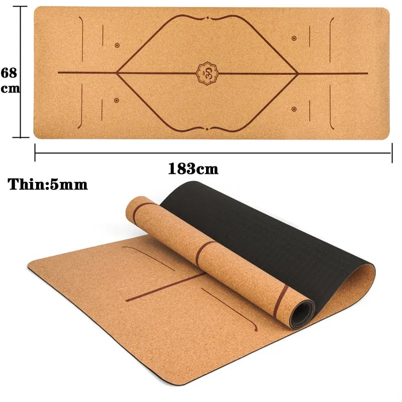 Natural Cork TPE Yoga Fitness Mat