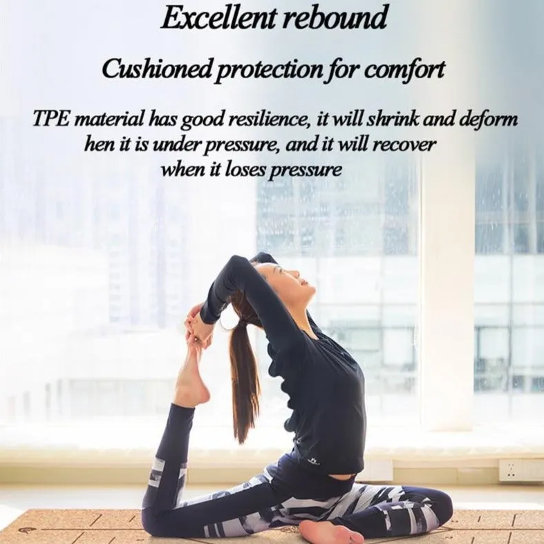 Natural Cork TPE Yoga Fitness Mat