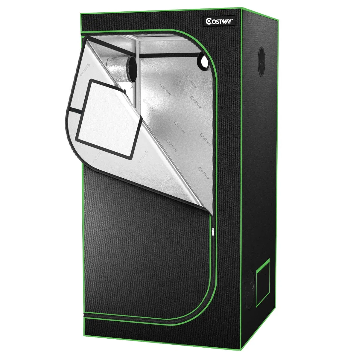 NNECW 91cm x 91cm x 183cm Indoor Plant Growth Tent wIth Floor Tray Storage Bag