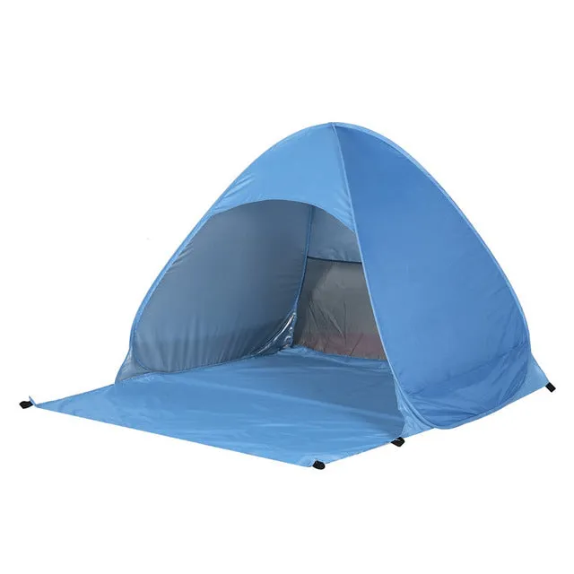 Outdoor 2-3 Persons Tent Quick Automatic Pop up Instant Portable Cabana Beach Tent Camping Fishing Picnic Shelter for Beach Park