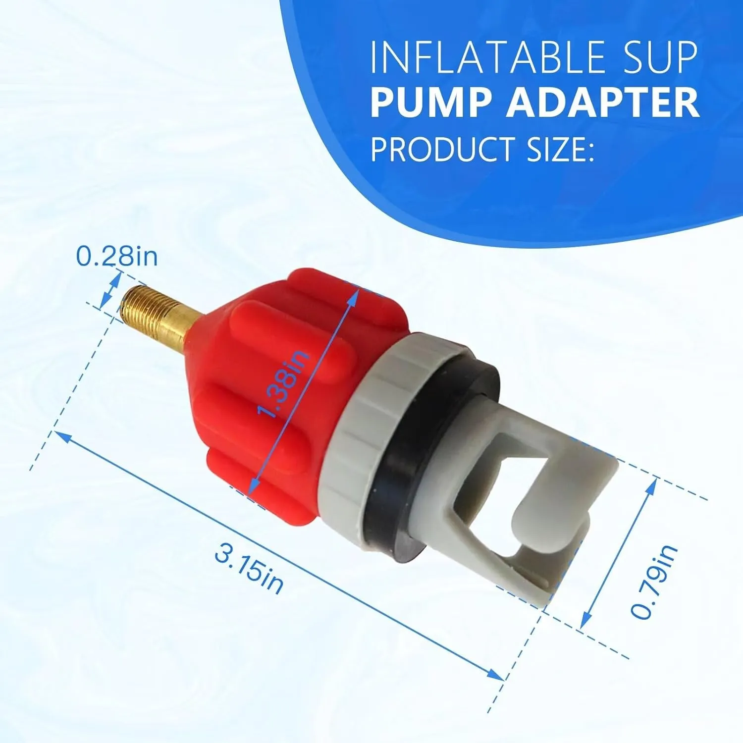Premium 2Pcs Inflatable Stand Up Paddleboard SUP Pump Adaptor, Standard Schrader Air Valve Adapter Pumping Head Connector Converter for Inflating Boat Kayak Surfboard Car Orange