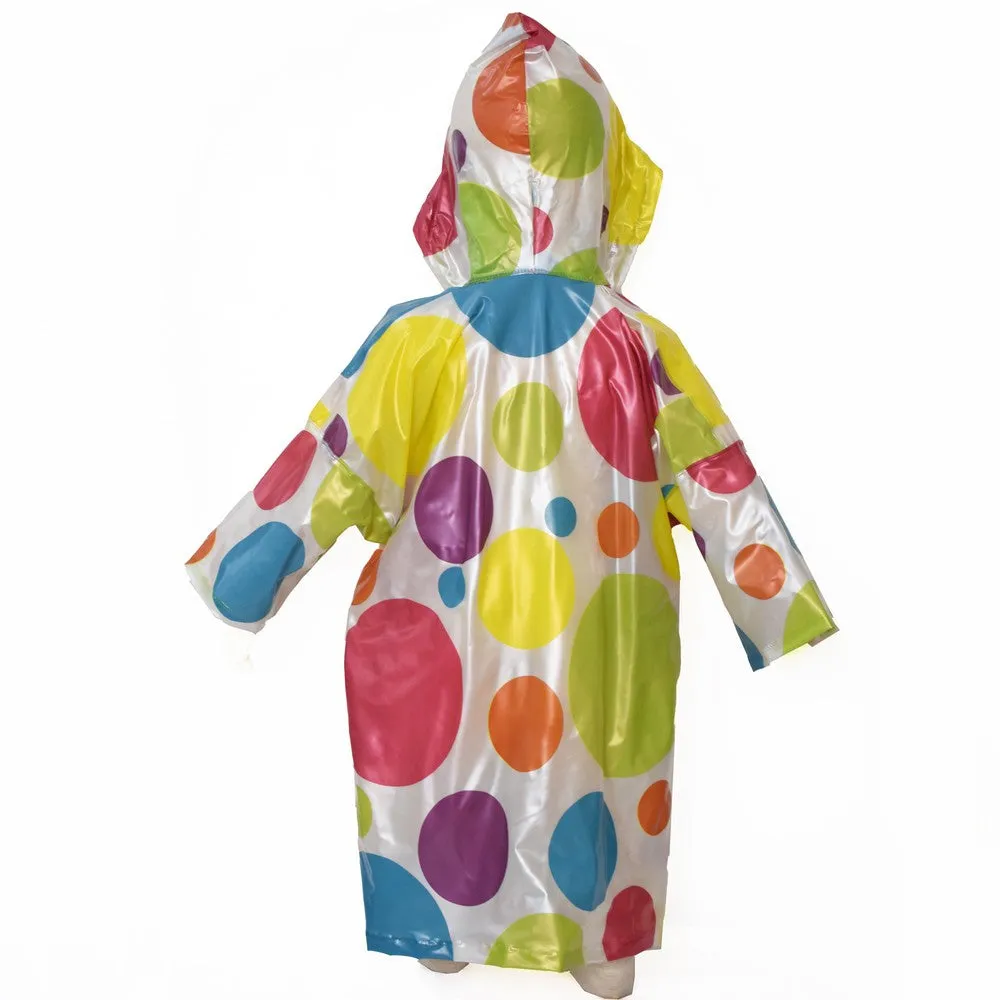 Rainbow Polka Dot Hooded Raincoat
