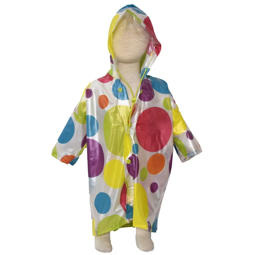Rainbow Polka Dot Hooded Raincoat