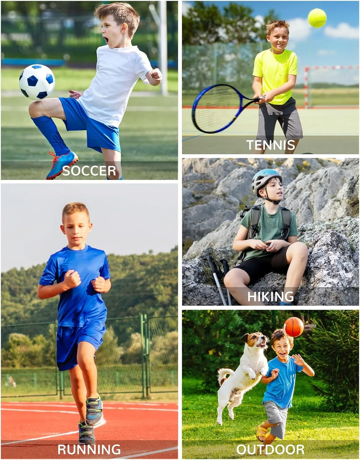 Runhit Boys' Athletic Shorts Quick Dry Running Shorts for Youth Kids Lightweight Basketball Soccer Gym Shorts Zipper Pockets