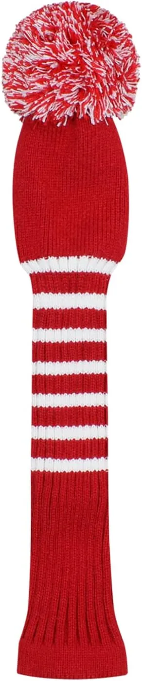 Scott Edward Golf Headcovers for Woods Set of 3 Fits Well Driver(460cc) Fairway Wood and Hybrid(UT) The Perfect Change for Golf Bag Classic Striped Style