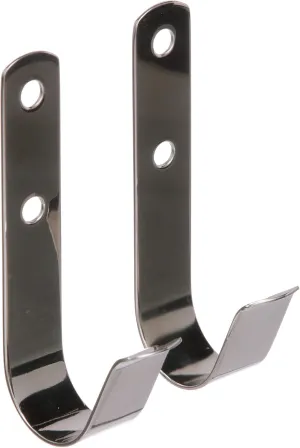 Seachoice Boat Hook Holders, Polished Stainless Steel, Holds 1-1/2 in. Diameter Poles