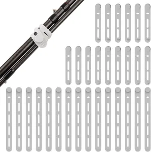 Silicone Fishing Rod Ties Straps (30-Pack)  Lightweight, Durable, Reusable Rubber Bands Belts for Pole Storage, Cable Ties