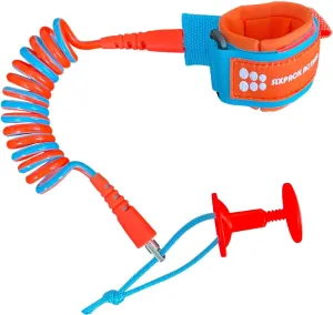 SIXPACK ACTION Bodyboard Wrist Leash 4ft 6mm Coils, Adjustable Wrist Cuff for Kids and Teenagers, Wrist Sized Approx 140mm-200mm