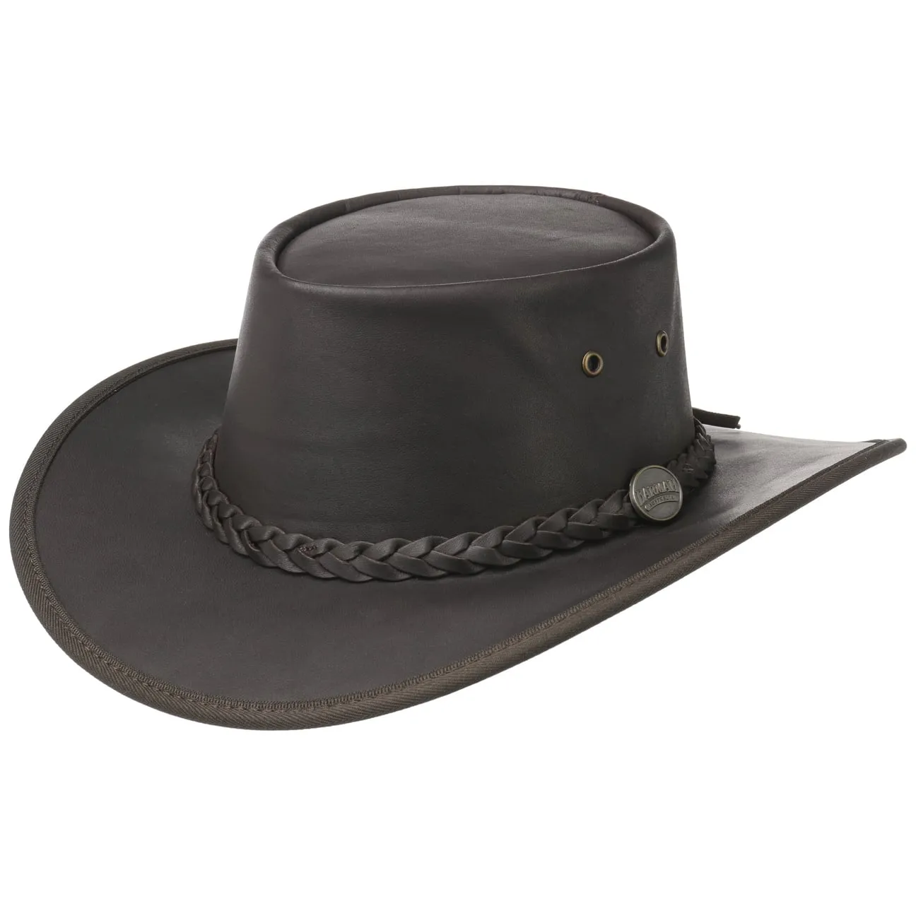 Squashy Outback Leather Hat by BARMAH